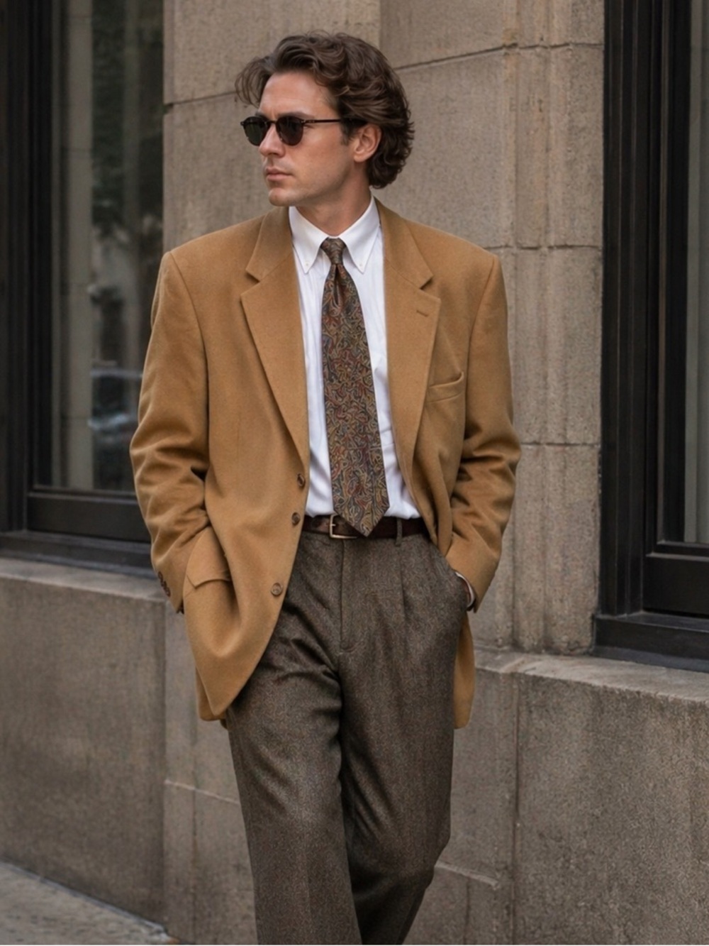 100% Camel Hair Hammer Reed Ltd. Sport Coat
Size 46L Made in USA Denver Clothier